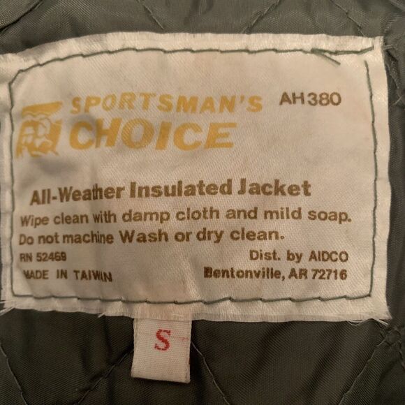 Sportsman's Choice Men Small All Weather Insulated Jacket Hood Snap Pockets Camo - Picture 7 of 11